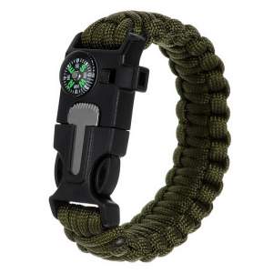 Pulsera Táctica Supervivencia Pedernal Paracord Brazalete